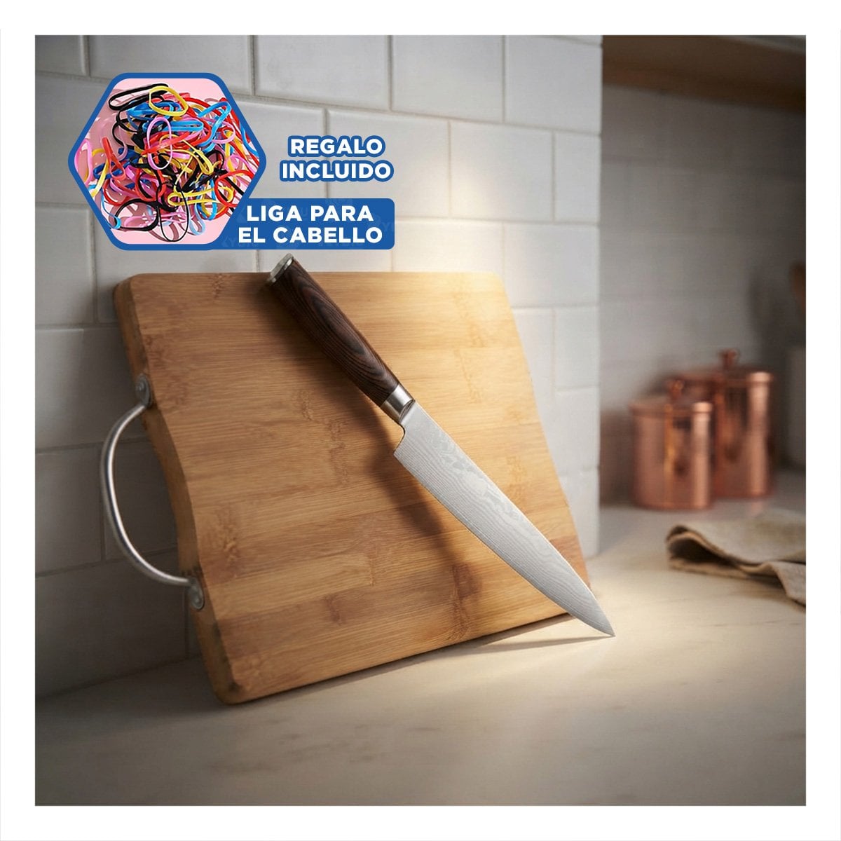 SOPORTE MOSTAZA BAMBU 34X24X1,8CM PARA PREPARACIONES EN COCINA Y LIGAS REGALO - 2