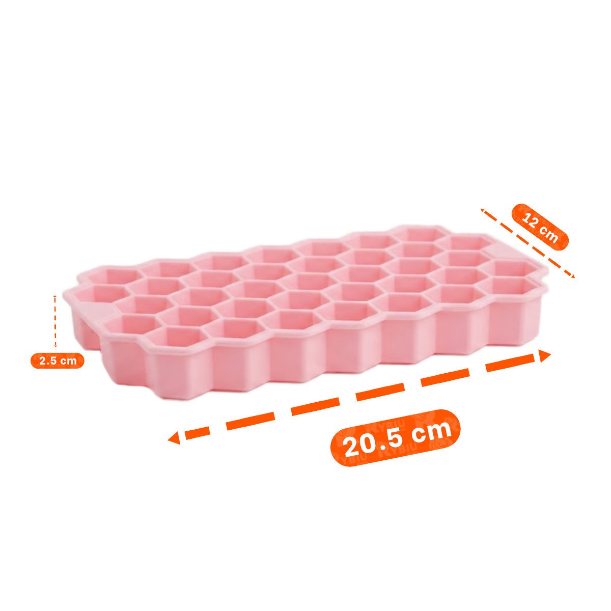 RECIPIENTE PARA CONGELAR AGUA 20.5X12 CM TIPO PANAL COLOR ROSADO YREGALO STICKER - 4