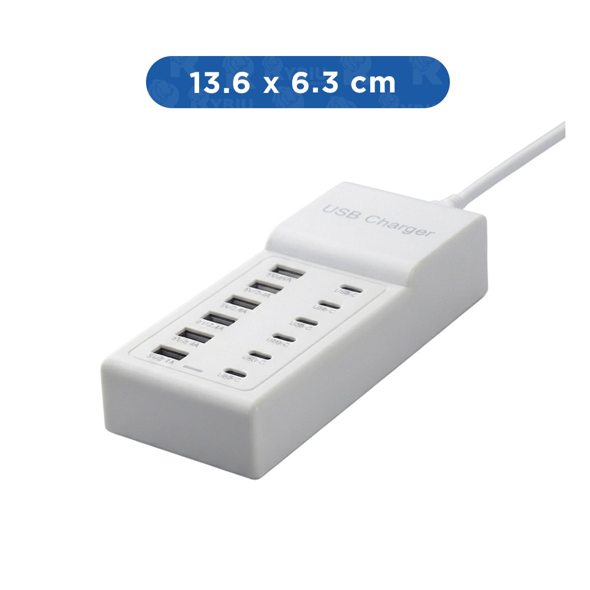 PACK6 ESTACION PORTATIL DE CARGA BLANCO CON USB-C Y USB-A PARA DISPOSITIVOS MODERNOS - 4