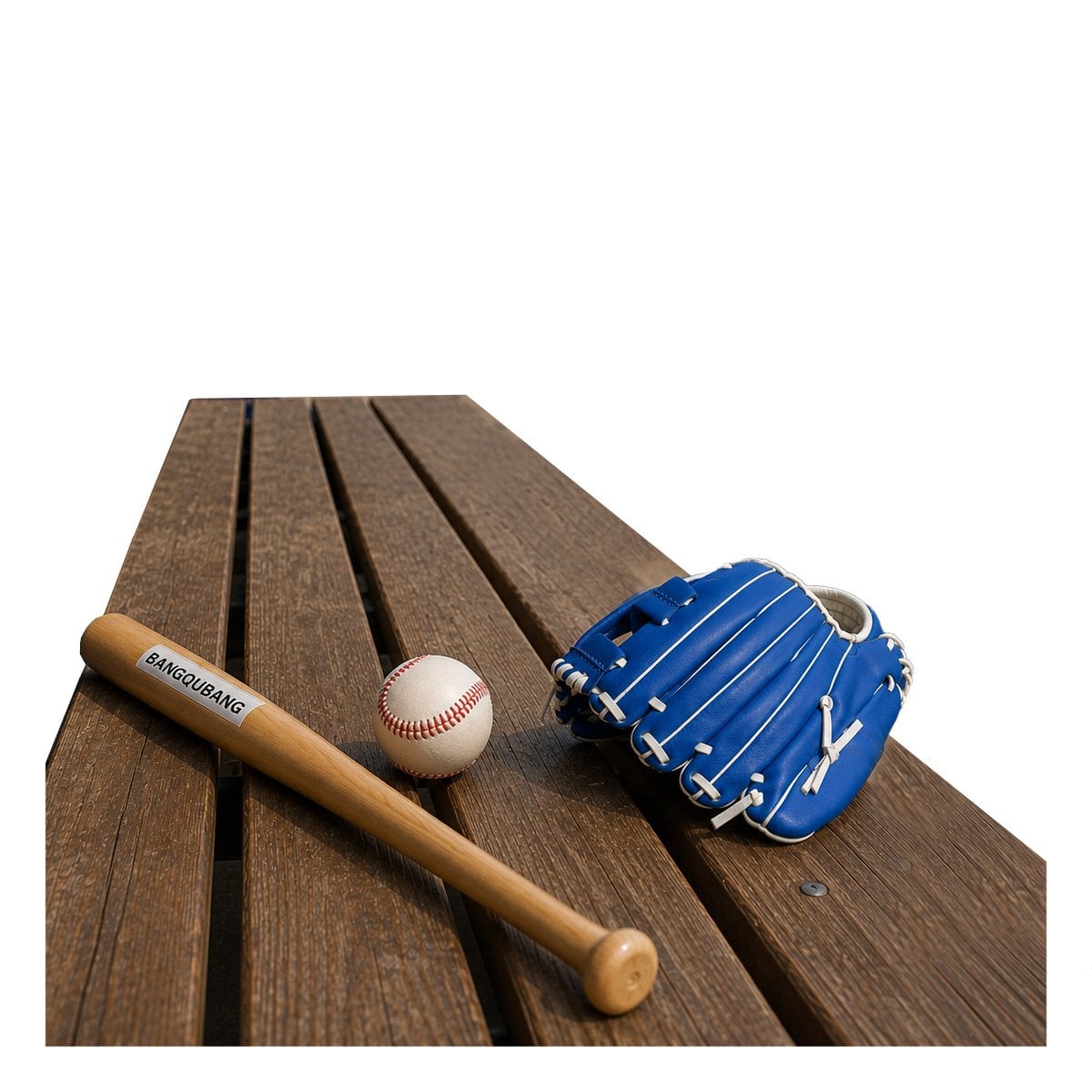 COMBO CON BATE GUANTE Y PELOTA AZUL PARA ACTIVIDADES DE BEISBOL Y LIGAS REGALO - 5