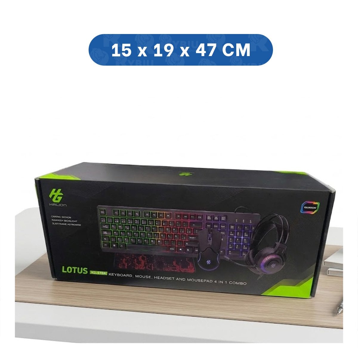 EQUIPO DE JUEGO GAMER COLOR NEGRO CON ACCESORIOS COMPLETO PARA PC YLIGAS REGALO - 4