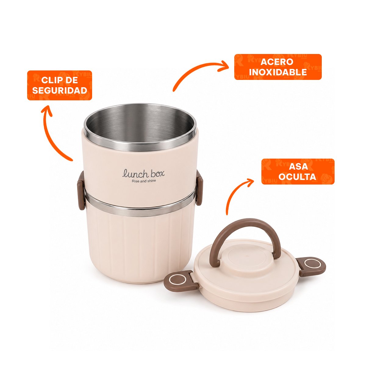 TAPER REUTILIZABLE 1800 ML BEIGE PARA COCINA Y POST IT - 5