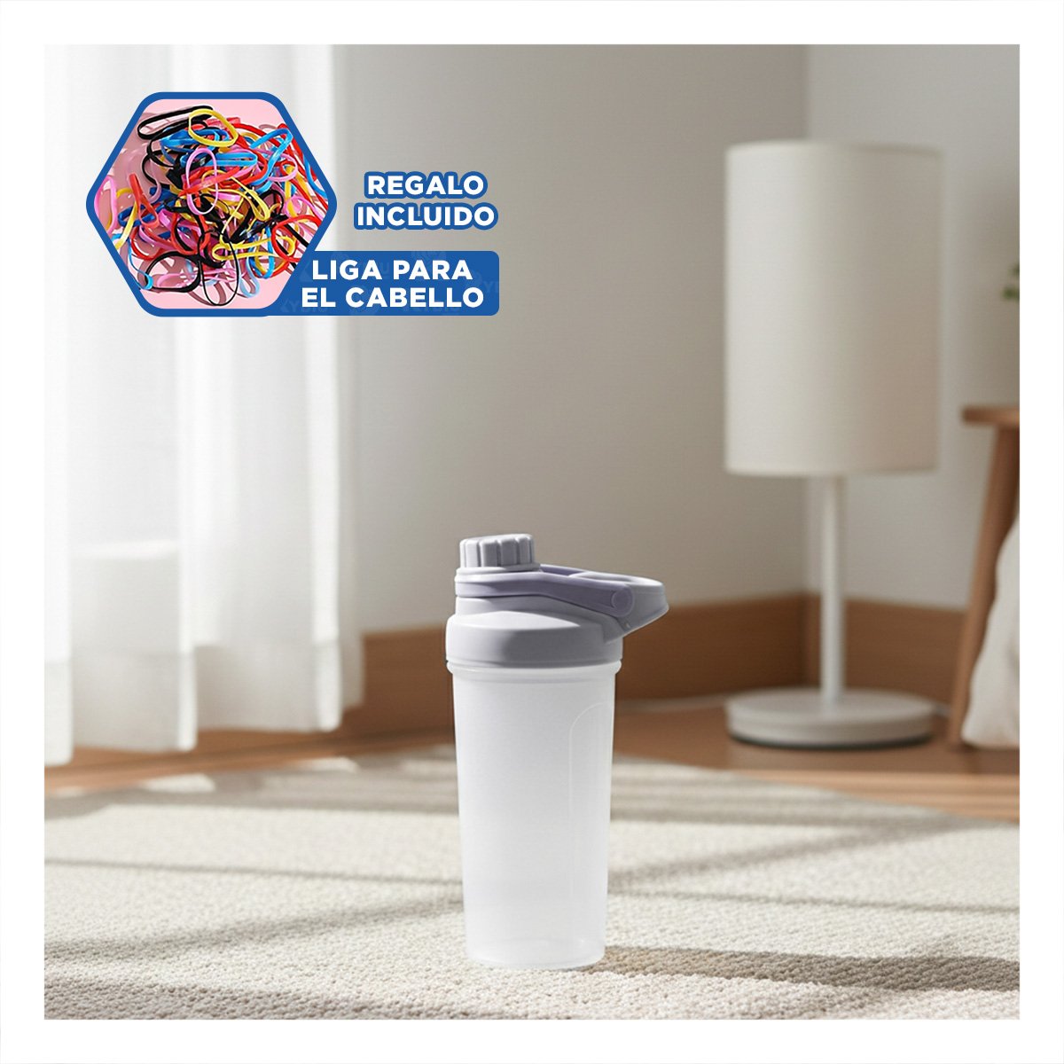 ENVASE TOMATODO SHAKER 500ML PLOMO PARA LICUADOS Y BEBIDAS SALUDABLES YLIGAS REGALO - 2
