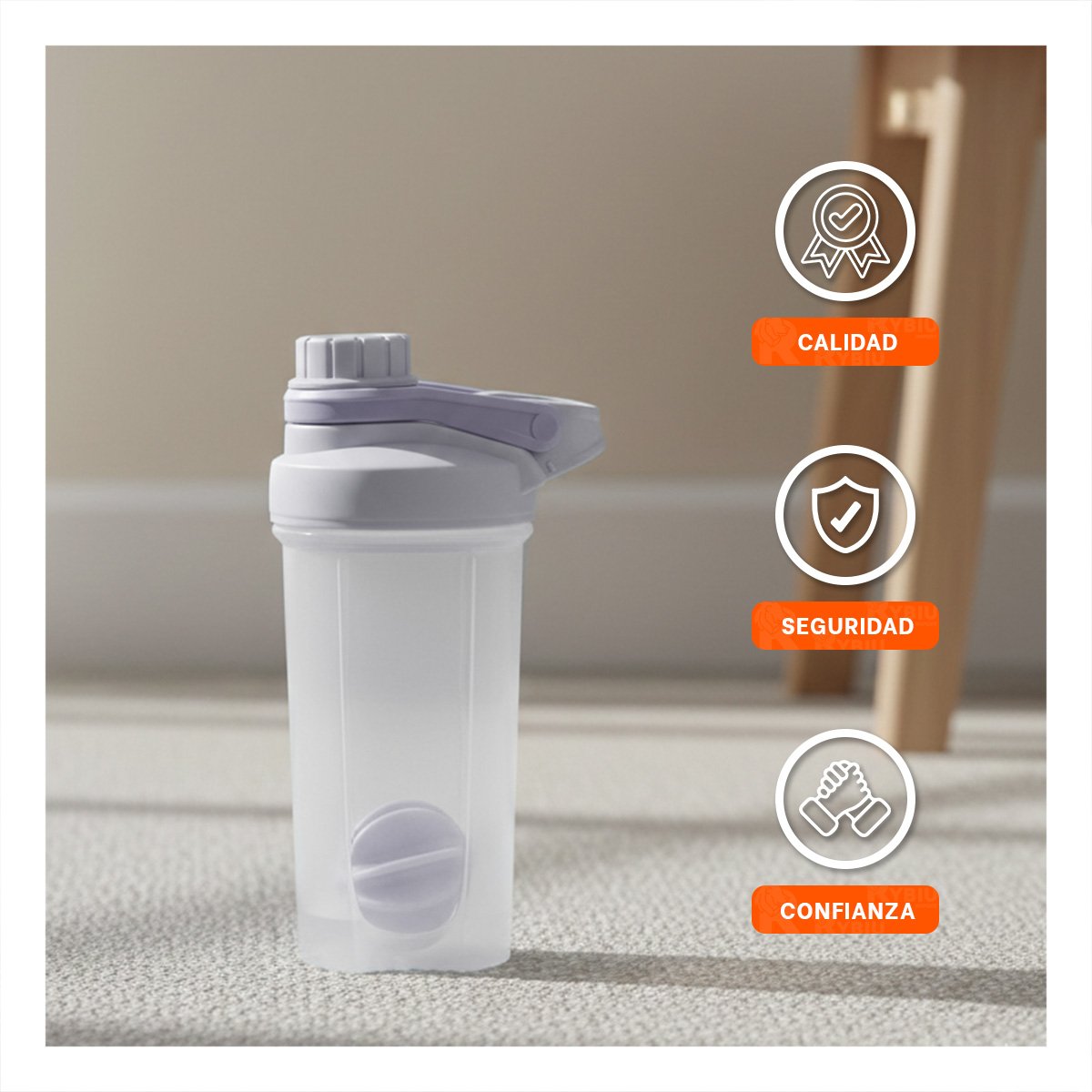 BIDÓN TOMATODO SHAKER 500ML PLOMO PRÁCTICO PARA AGUA Y BATIDOS YPOST IT - 5