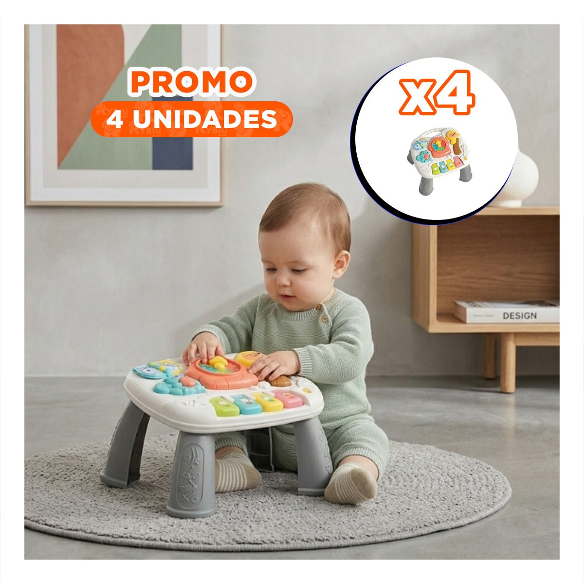 PACK4 TABLERO DIDACTICO COLOR PLOMO 25X21 CM PARA COMPARTIR EN FAMILIA YPAPEL REGALO - 1