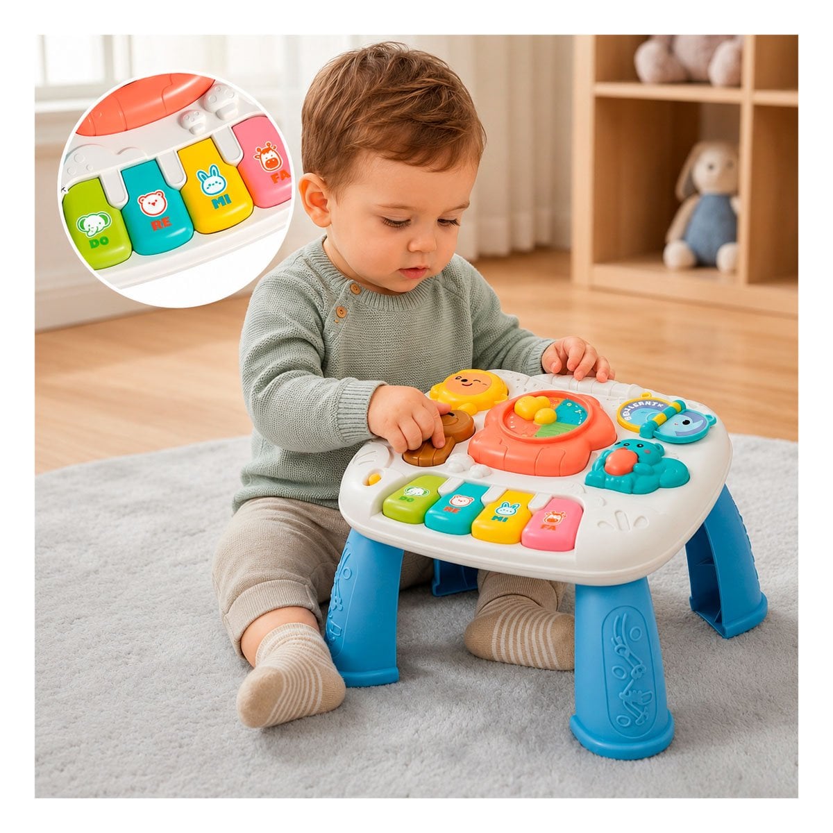 MESA DIDACTICA INFANTIL 25X21 CM COLOR AZUL PARA ACTIVIDADES DE APRENDIZAJE - 1
