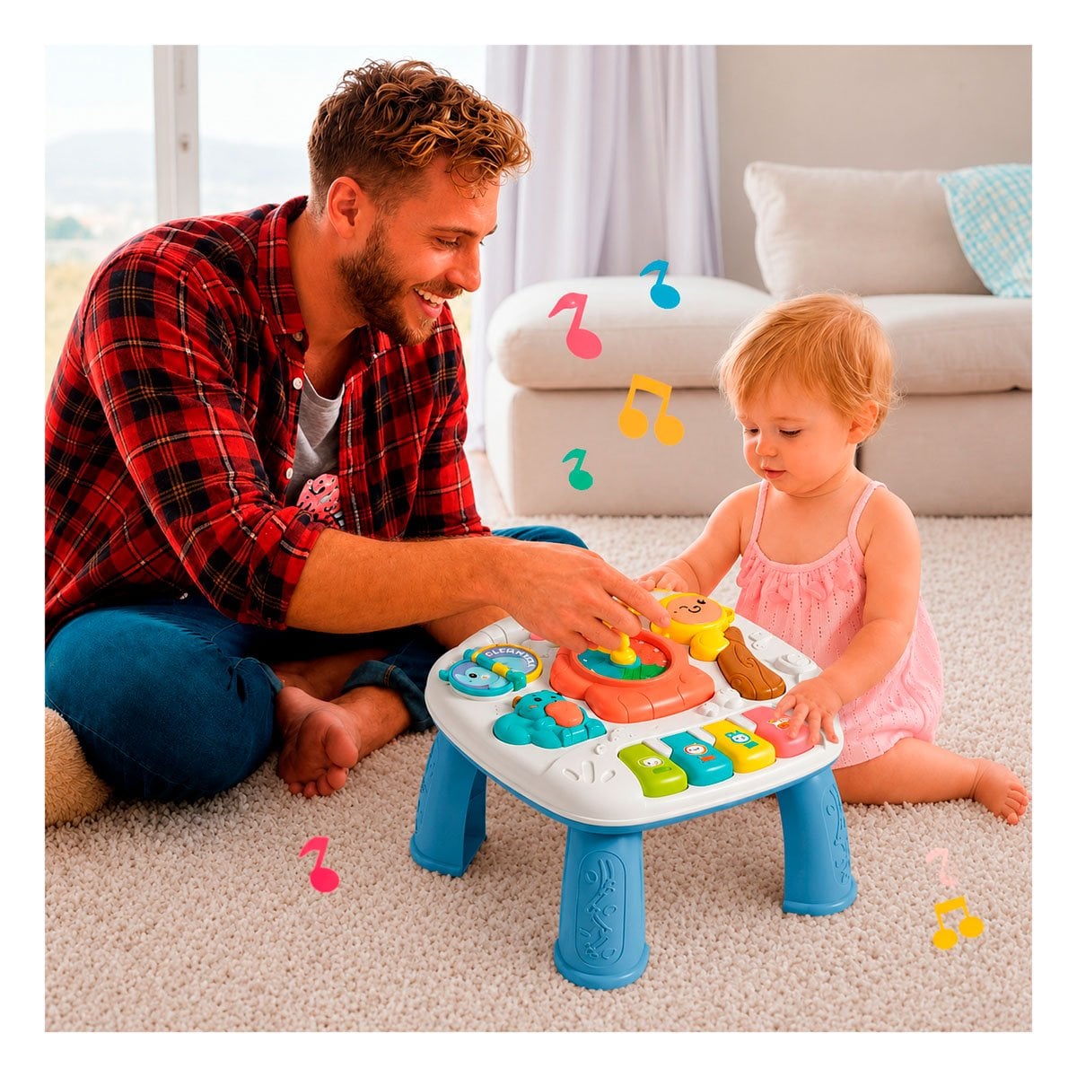 MESA DIDACTICA INFANTIL 25X21 CM COLOR AZUL PARA ACTIVIDADES DE APRENDIZAJE - 3