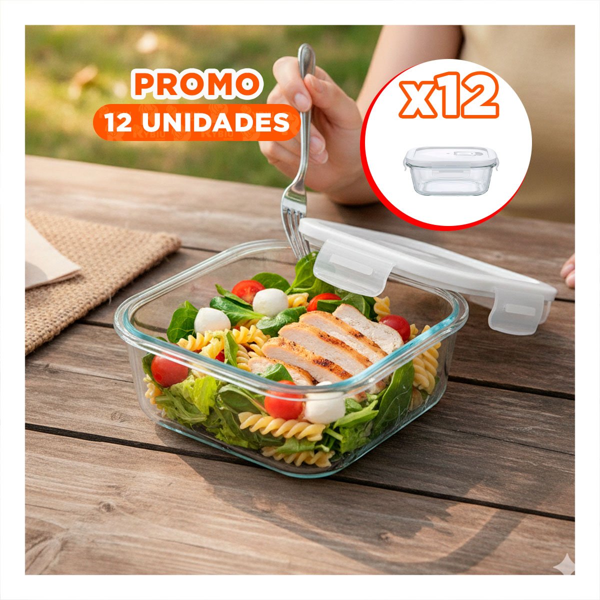 PACK12 ENVASE DE VIDRIO 800 ML CUADRADO TRANSPARENTE BLANCA PARA ORGANIZAR YREGALO STICKER - 1