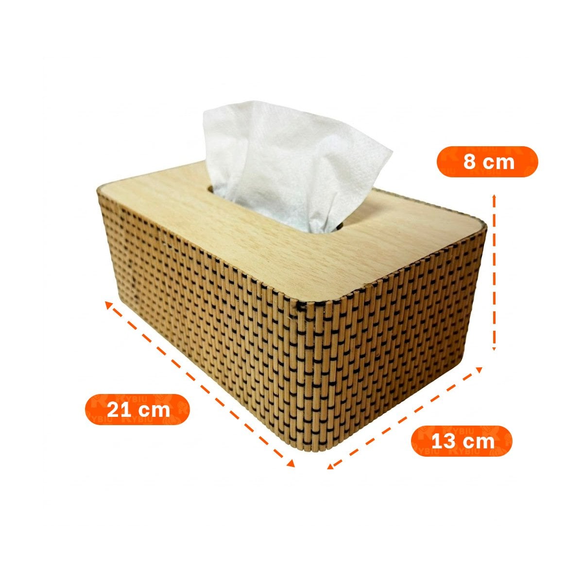 SERVILLETERO DE MESA BAMBU CUADRITOS MOSTAZA 21X13X8 CM YSTICKY - 4