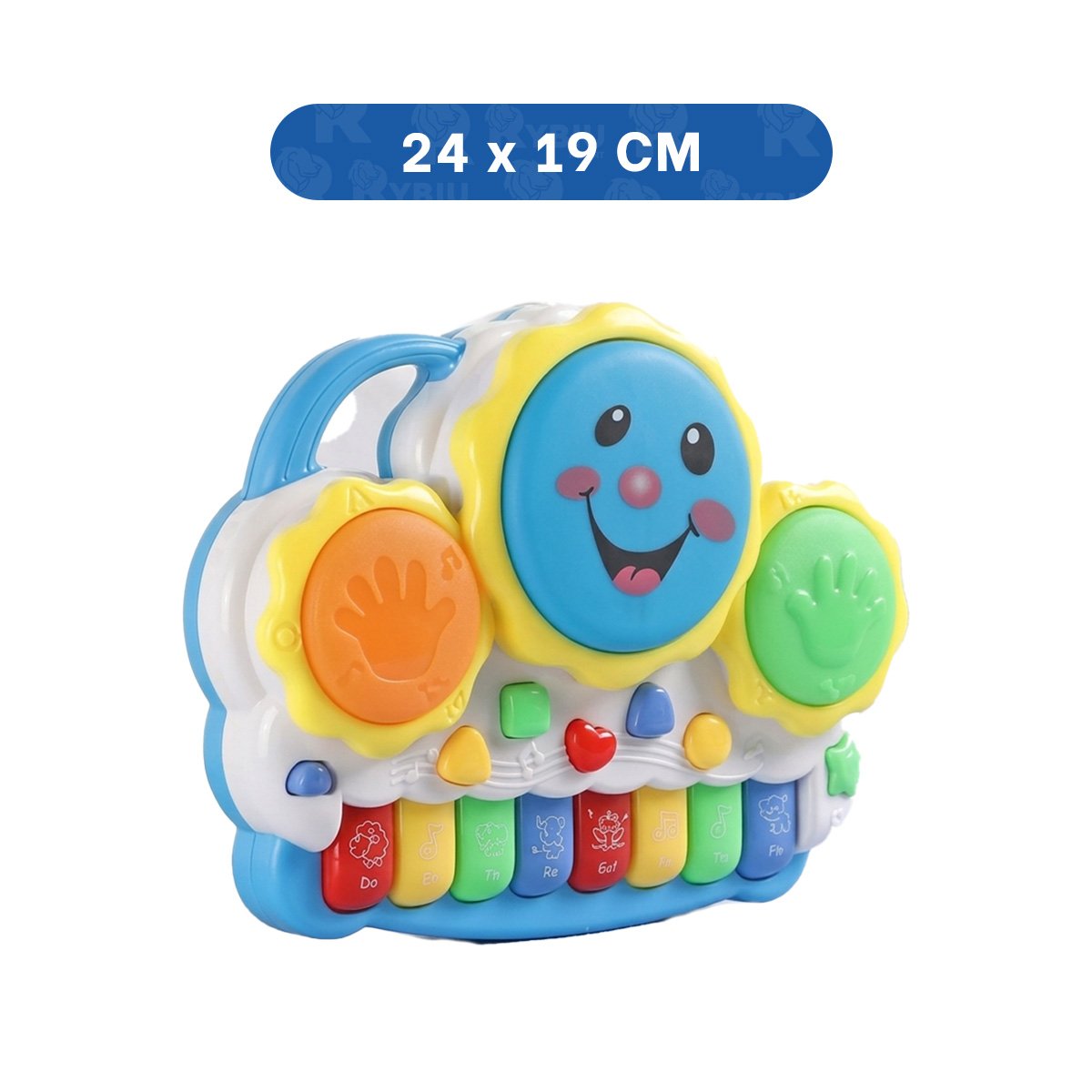 PACK6 TECLADO ELECTRONICO PARA NINOS SOL DRUM KEYBOARD VERDE Y NARANJA MUSICAL YPAPEL REGALO - 4