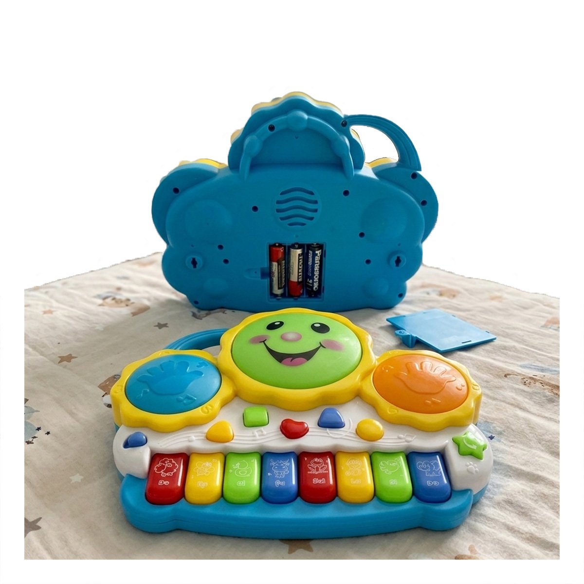 PACK2 INSTRUMENTO MUSICAL CON SONIDOS SOL DRUM AZUL Y NARANJA PARA NINOS YPAPEL REGALO - 2