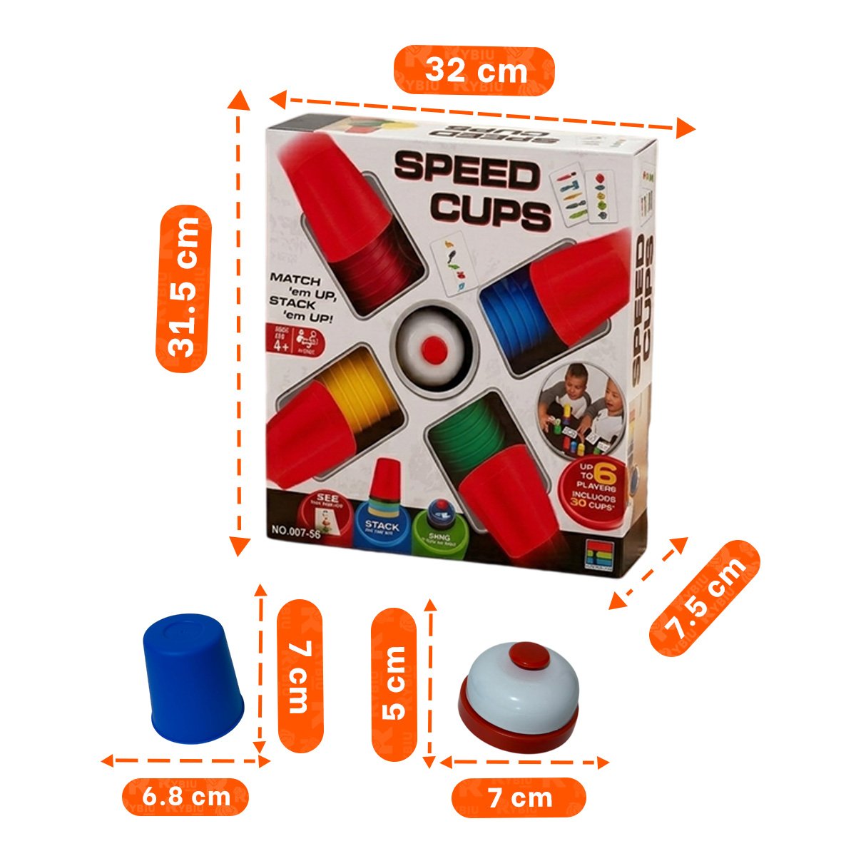 PACK2 SET DE VASOS DE VELOCIDAD MULTICOLOR PARA APILADO Y COORDINACION INFANTIL YPAPEL REGALO - 4