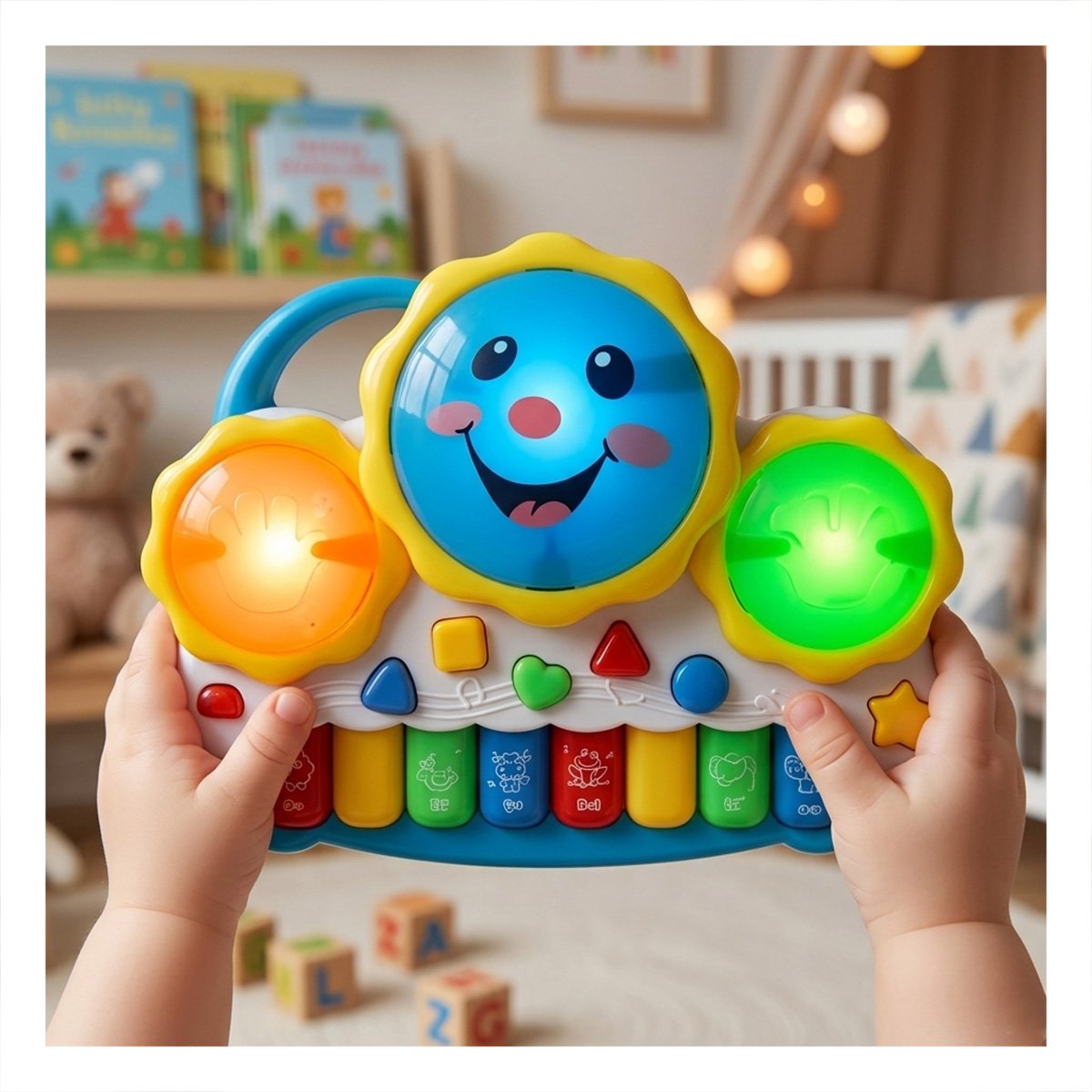SINTETIZADOR CON TECLAS SOL DRUM KEYBOARD VERDE Y NARANJA PARA JUEGOS MUSICALES Y LIGAS REGALO - 3