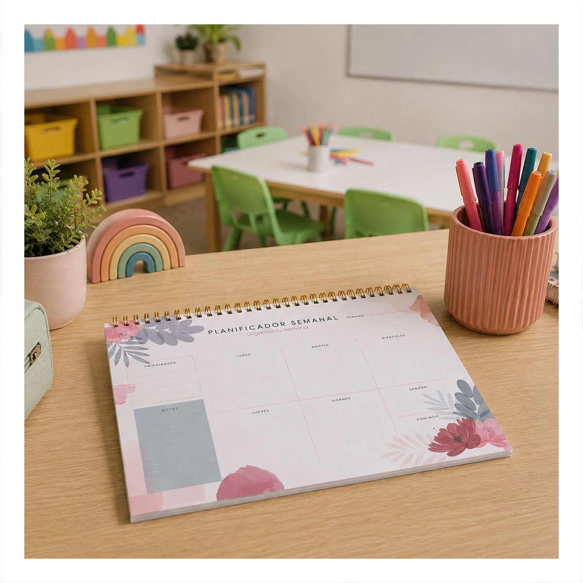 PACK4 DIARIO CREATIVO BEIGE 28X22,5 CON 50 HOJAS PARA PLANES PERSONALES YPAPEL REGALO - 2