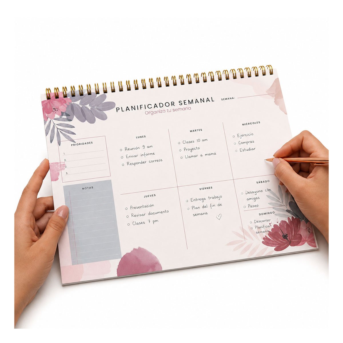 PACK4 DIARIO CREATIVO BEIGE 28X22,5 CON 50 HOJAS PARA PLANES PERSONALES YPAPEL REGALO - 3