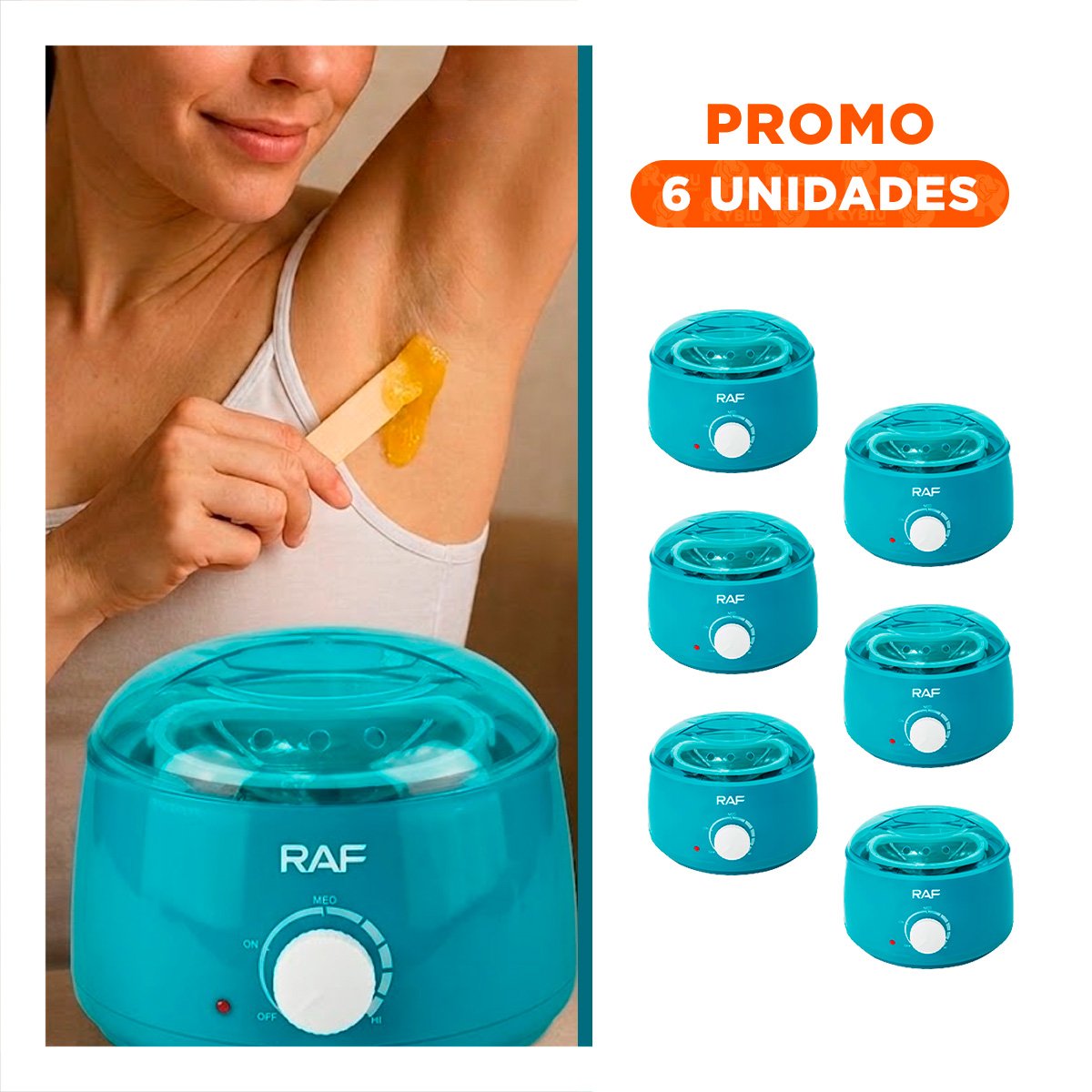 PACK6 CAZUELA PARA USO DIARIO EN ESTETICA CON CERA COLOR TURQUESA - 1
