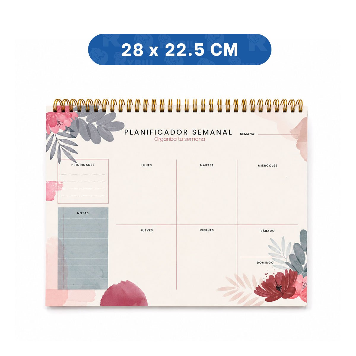 PACK6 CUADERNO CREATIVO BEIGE SEMANAL PARA IDEAS Y PENDIENTES 28X22,5 50 HOJAS - 4