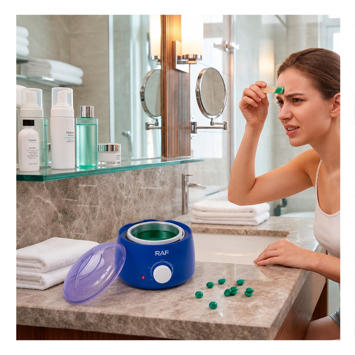 PACK4 RECIPIENTE PARA TRATAMIENTOS ESTETICOS CON CERA COLOR VIOLETA YREGALO STICKER - 5