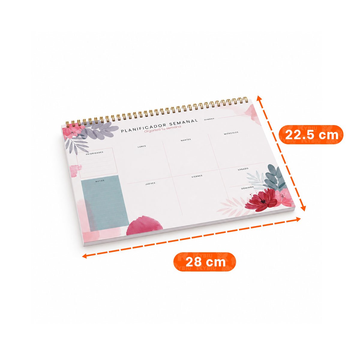 PACK6 LIBRETA SEMANAL BEIGE DE 50 HOJAS PARA CONTROLAR ACTIVIDADES 28X22,5 YPAPEL REGALO - 4