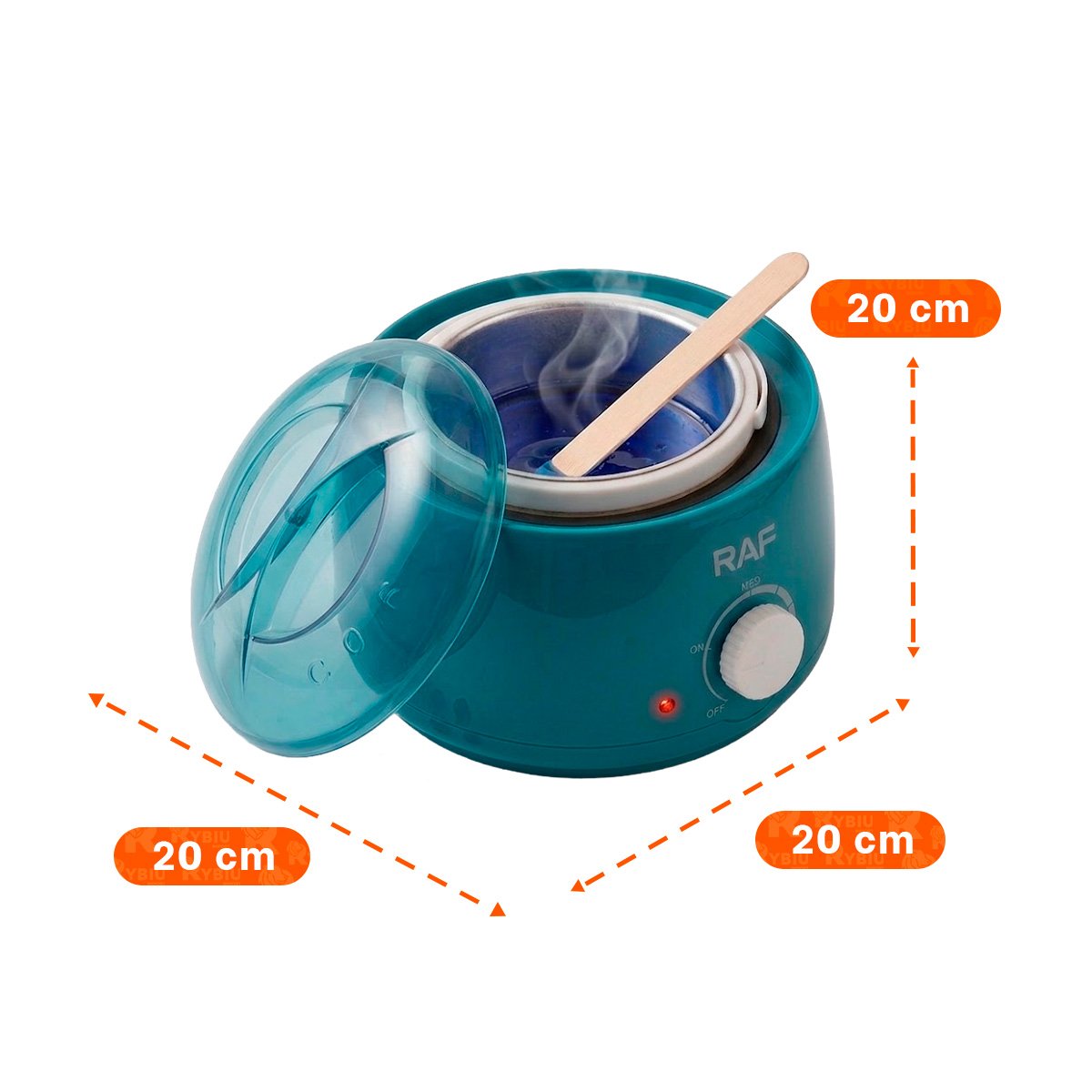 PACK4 RECIPIENTE PARA TRATAMIENTOS ESTETICOS CON CERA COLOR TURQUESA YREGALO STICKER - 4
