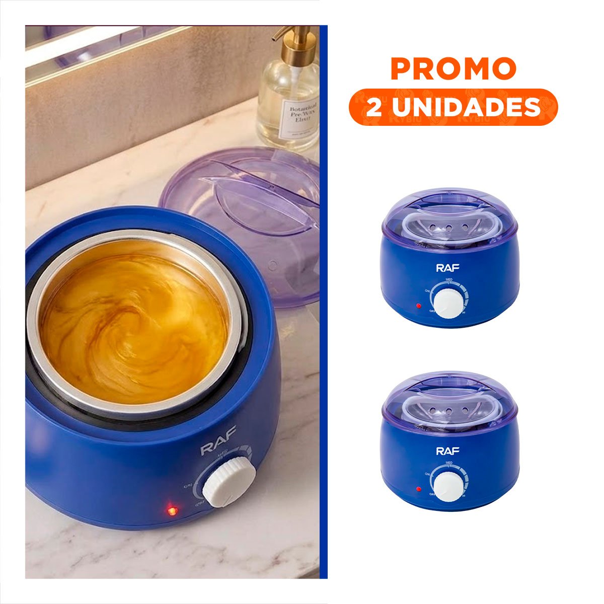 PACK2 CALDERO PARA CERA COLOR VIOLETA DE USO EN DEPILACION - 1