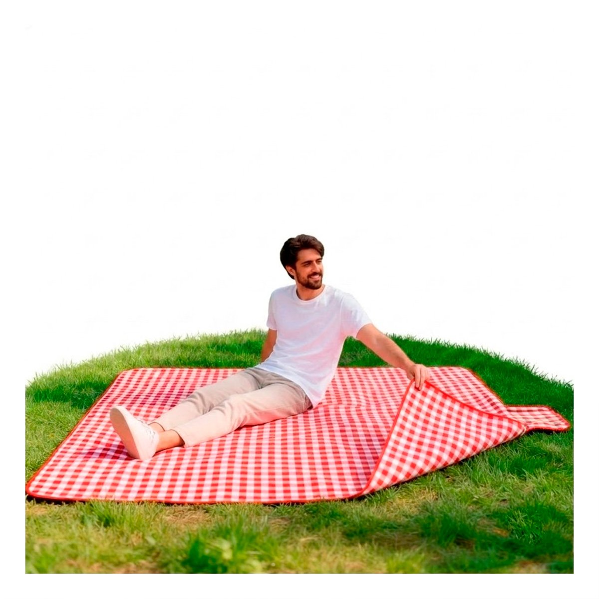 PACK2 COBERTOR PARA EXTERIOR 160X200CM TIPO CARTERA DE USO FAMILIAR COLOR ROJO YPAPEL REGALO - 2