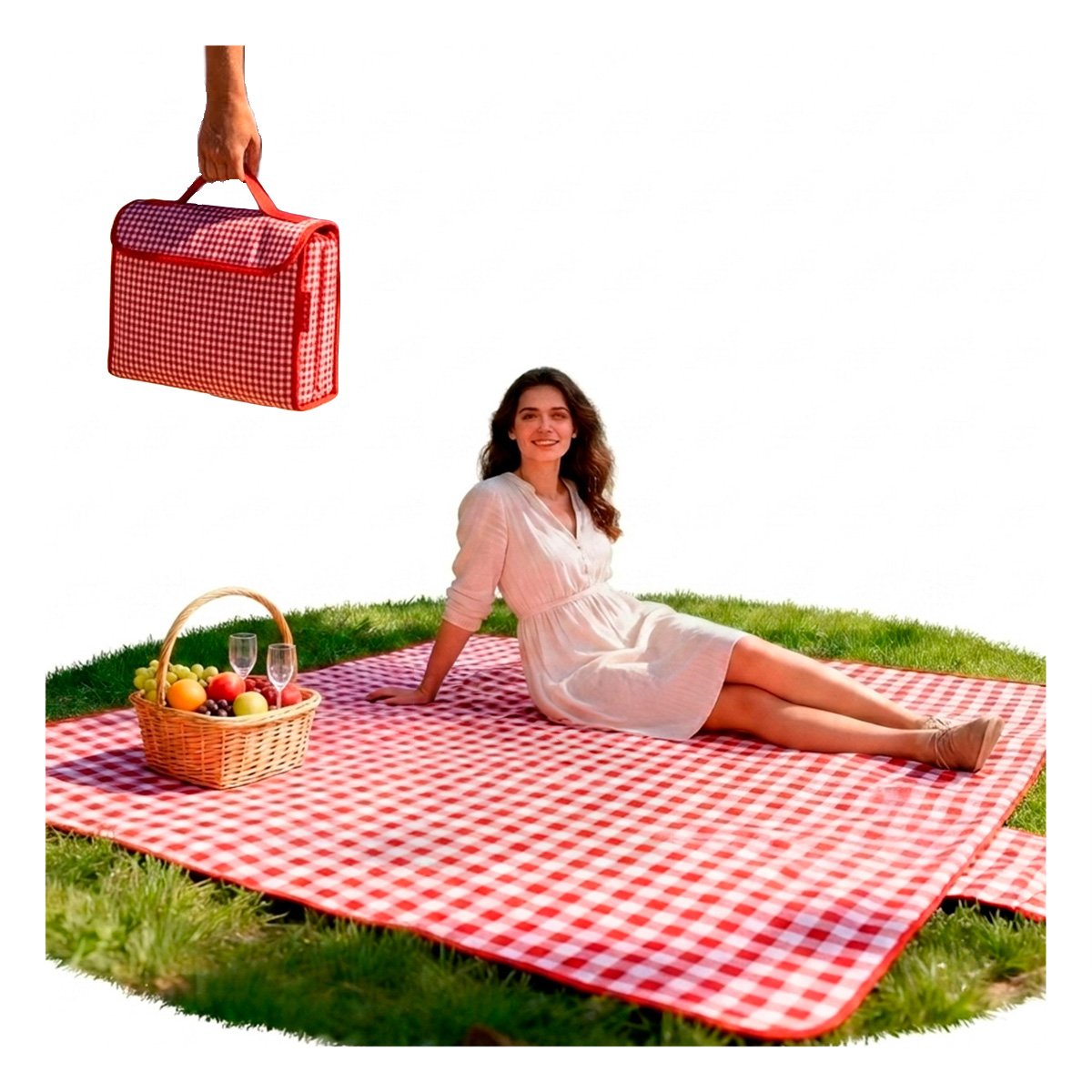 COBIJA PARA EXTERIOR 160X200CM TIPO CARTERA EN CAMPING Y PARQUE YPAPEL REGALO - 1