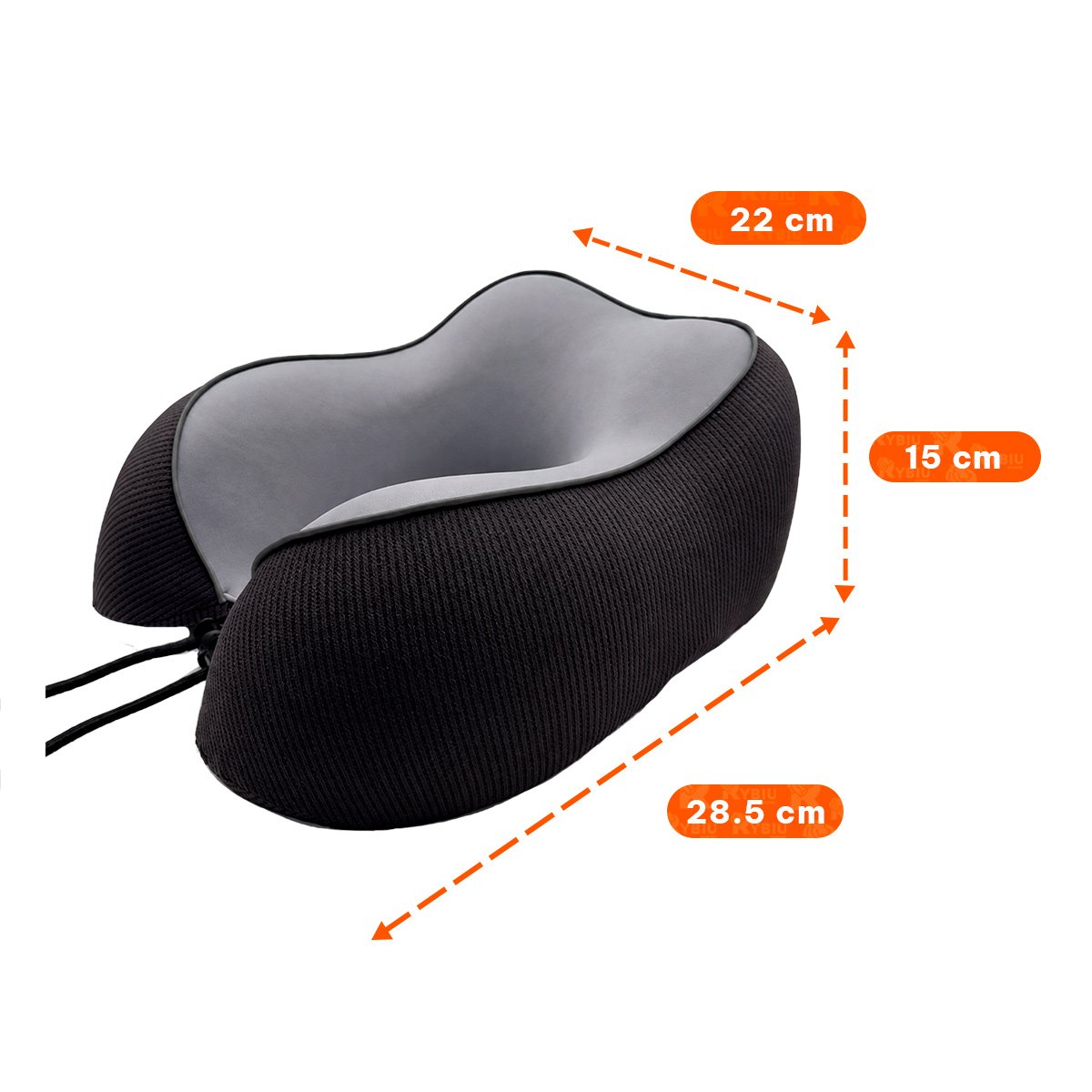 SOPORTE CERVICAL PARA VIAJAR PLOMO CON APOYO SUAVE EN TRAYECTOS LARGOS Y REGALO STICKER - 4