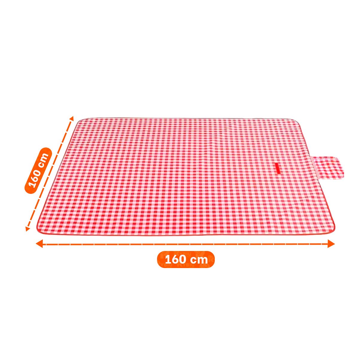 PACK4 MANTA PORTATIL PARA EXTERIOR TIPO CARTERA EN USO DE CAMPO COLOR ROJO - 4
