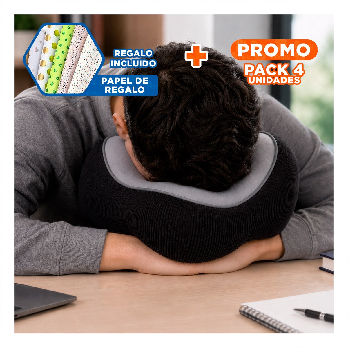 PACK4 SOPORTE PLOMO PARA CUELLO CON DISEÑO COMODO PARA USO EN TRAYECTOS YPAPEL REGALO - 1