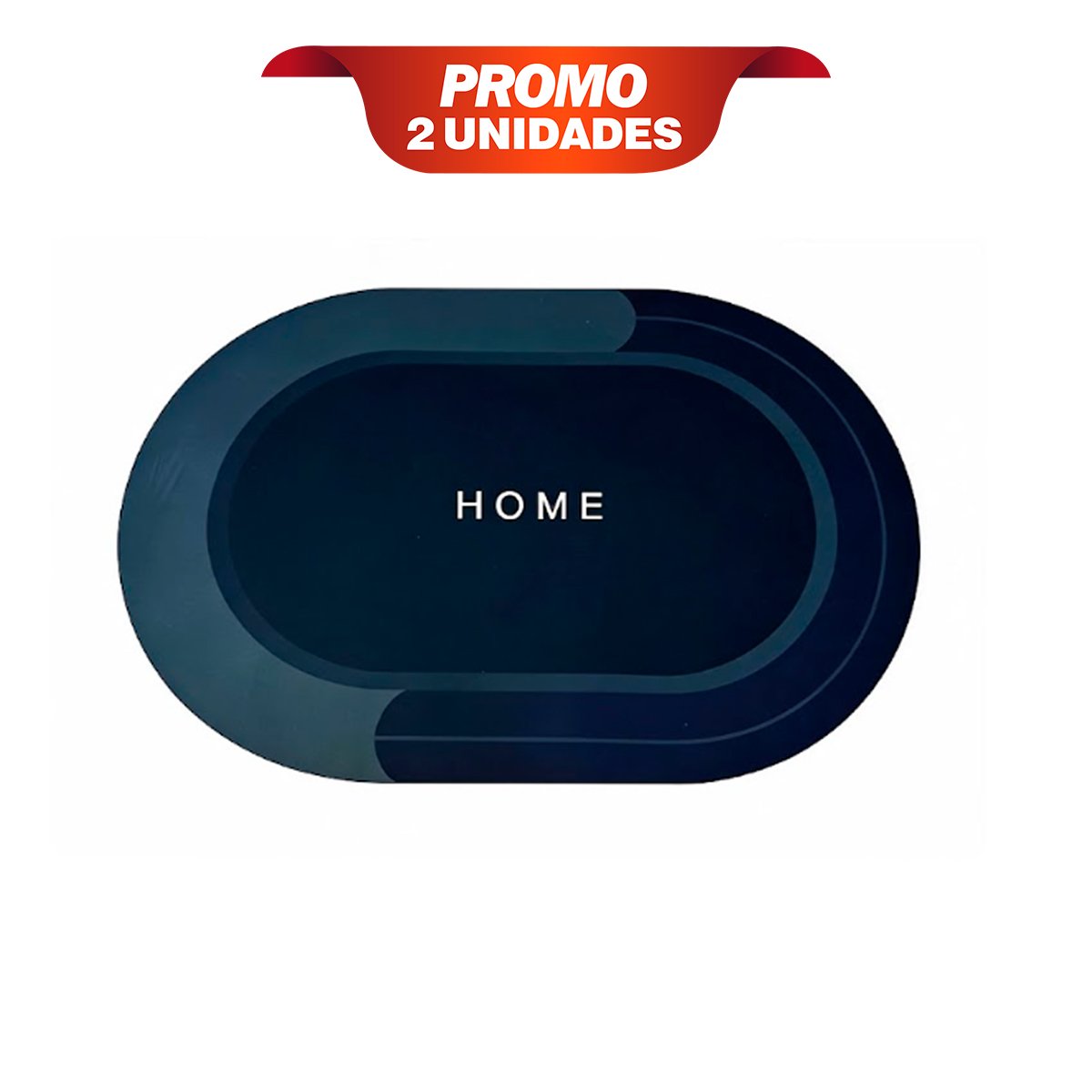 PACK2 MANTA DE PISO 38,7X57,5 CM OVALADA HOME VERDE OSCURO AZUL PARA HOGAR YPAPEL REGALO - 1
