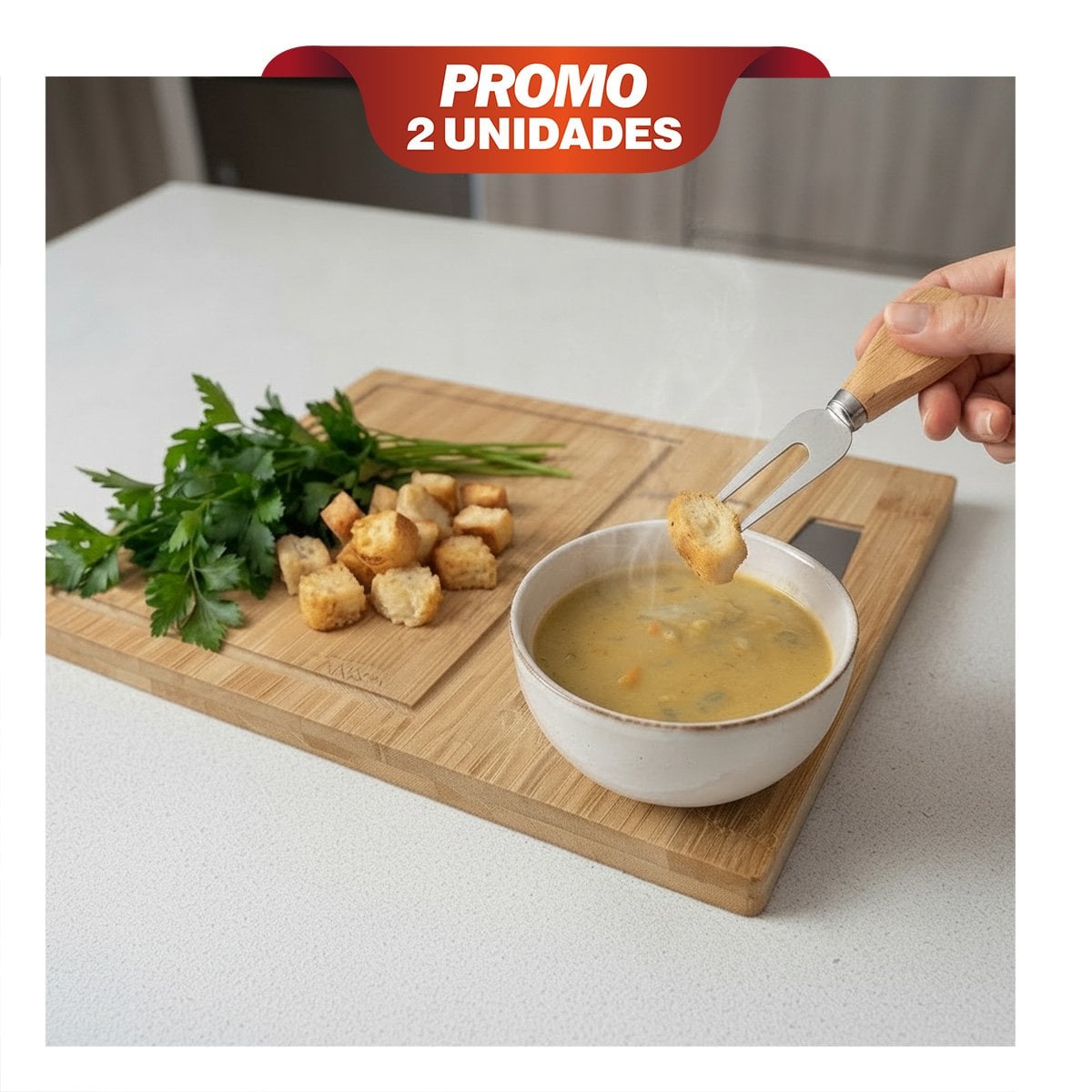 PACK2 BANDEJA DE MADERA CON 2 UTENSILIOS PARA REUNIONES FAMILIARES EN CASA YREGALO STICKER - 1
