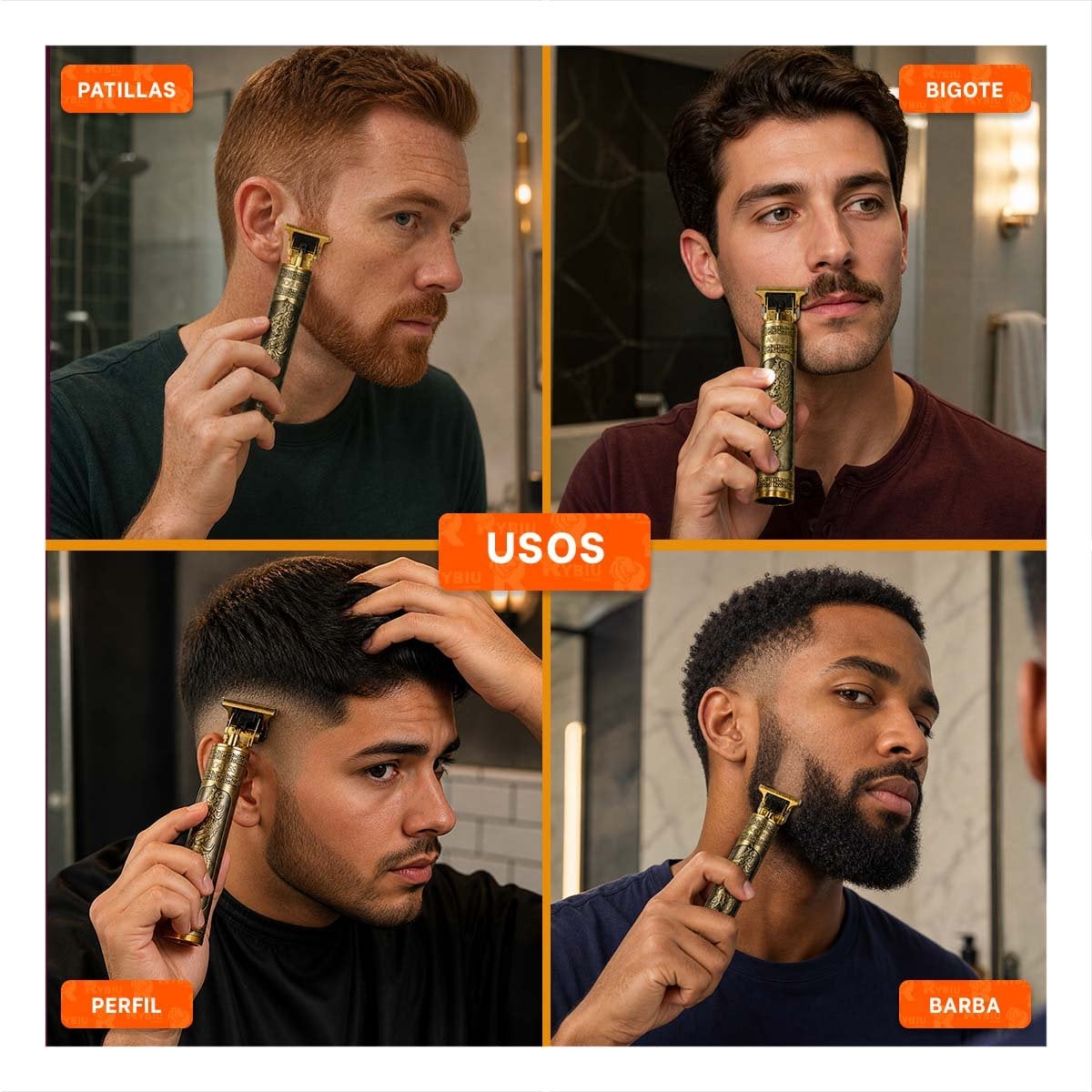 PACK2 APARATO PARA CABELLO CON DISENO DE DRAGON PARA PEINAR CON ESTILO MODERNO - 4
