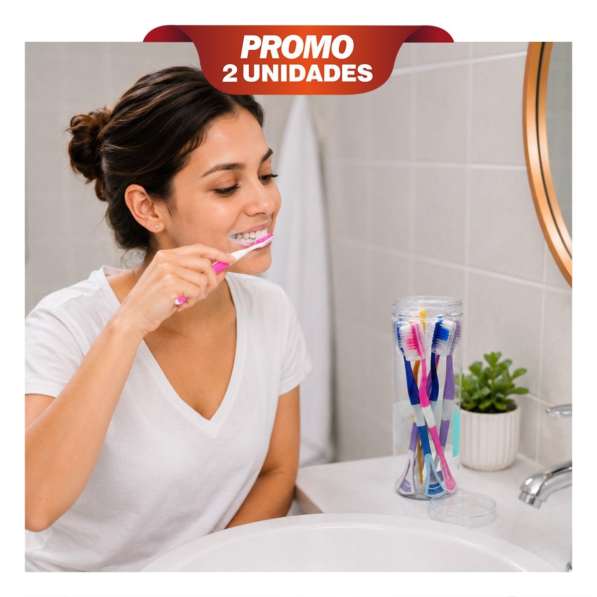 PACK2 SET 8 CEPILLOS DIENTES CON LIMPIADOR DE LENGUA Y ESTUCHE MULTICOLOR YPAPEL REGALO - 1