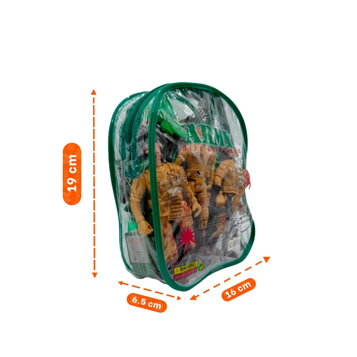 PACK2 FIGURAS INFANTILES CON ACCESORIOS DE JUEGO EN MOCHILA VERDE YPAPEL REGALO - 4