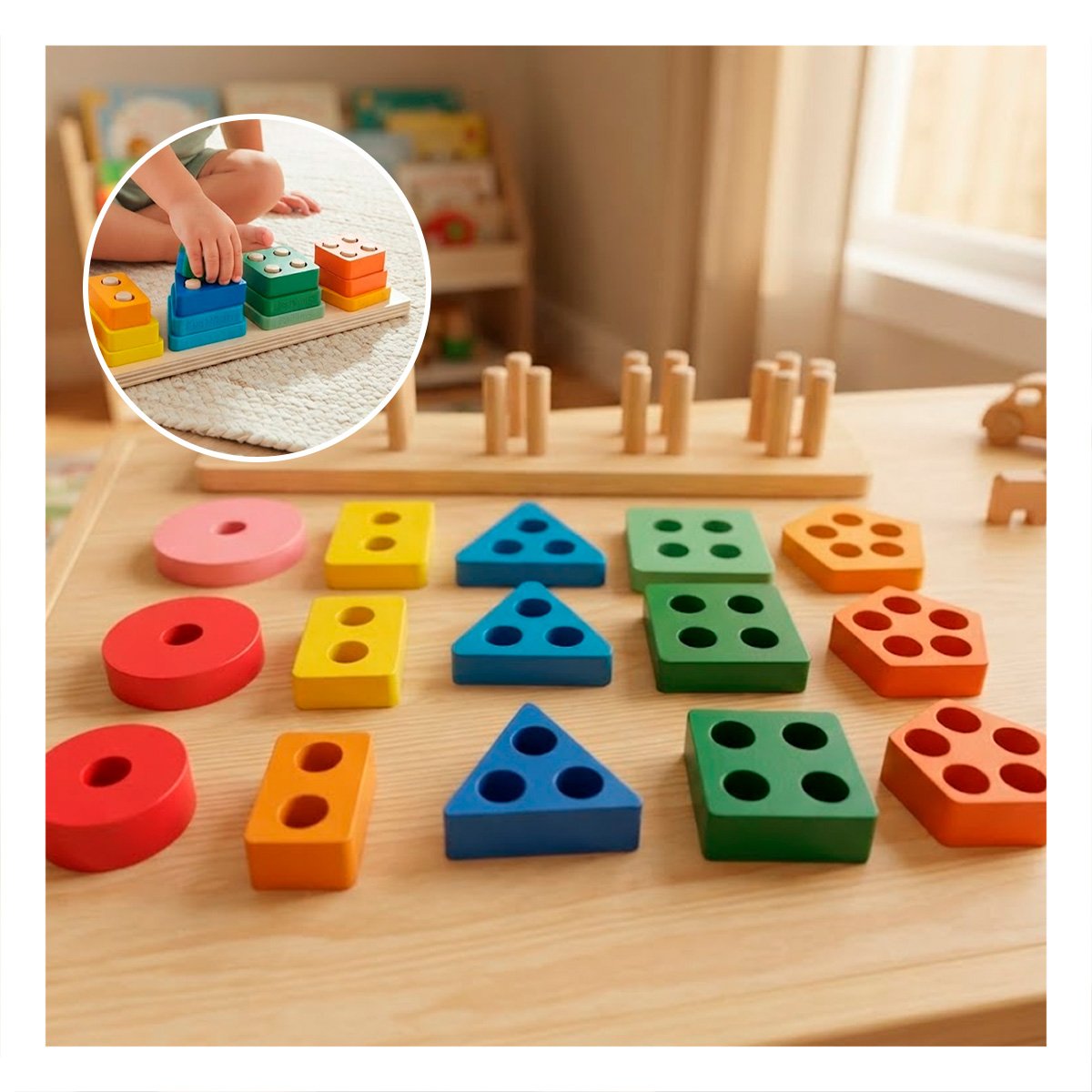 PACK6 ROMPECABEZAS EDUCATIVO INFANTIL MULTICOLOR 30X6.3X5.5CM YPAPEL REGALO - 3