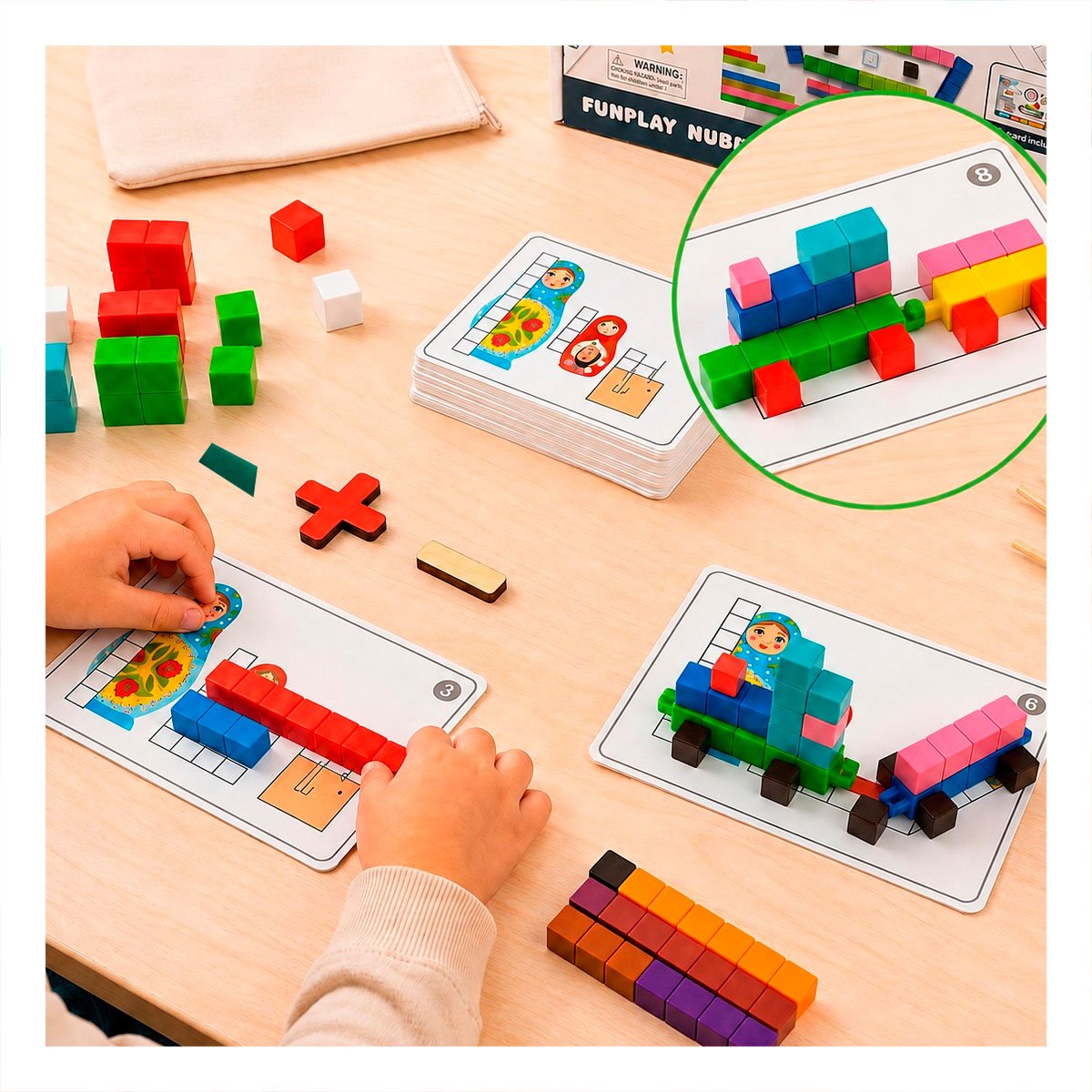 PACK2 PIEZAS DE APRENDIZAJE CON BARRAS MULTICOLOR NUMERICAS 100PZ YPAPEL REGALO - 3