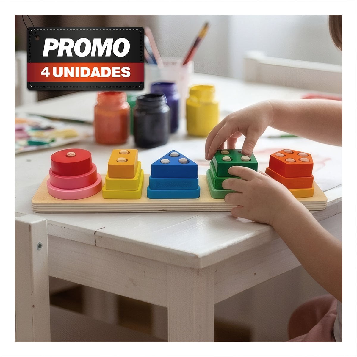 PACK4 ENCAJE INFANTIL DE APRENDIZAJE MULTICOLOR 30X6.3X5.5CM - 1