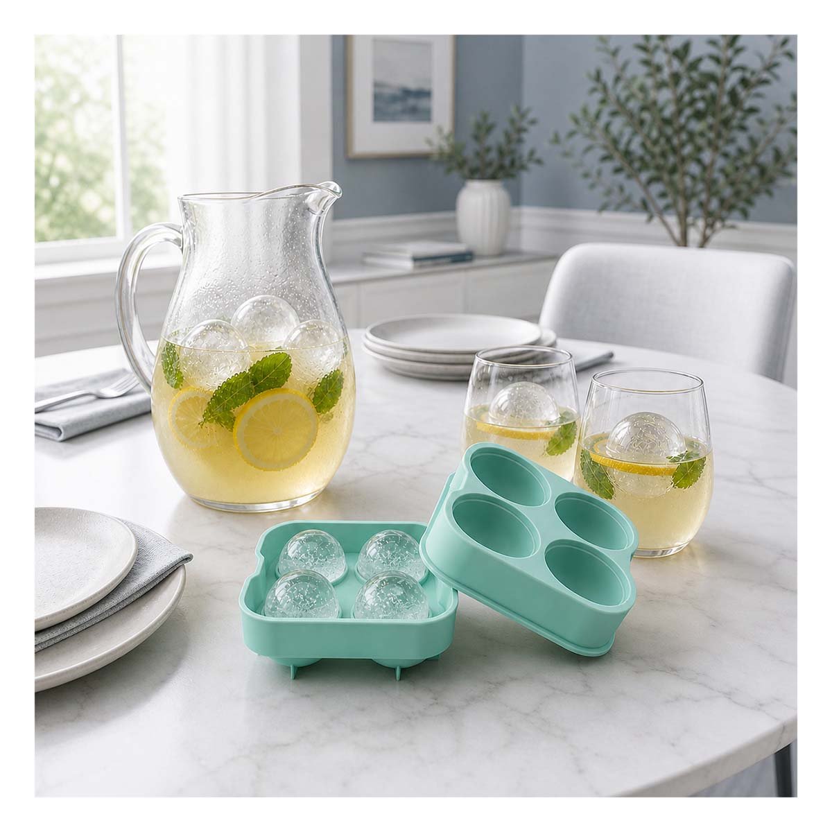 PACK12 CUBETERA REUTILIZABLE COLOR VERDE PARA BEBIDAS FRIAS - 3
