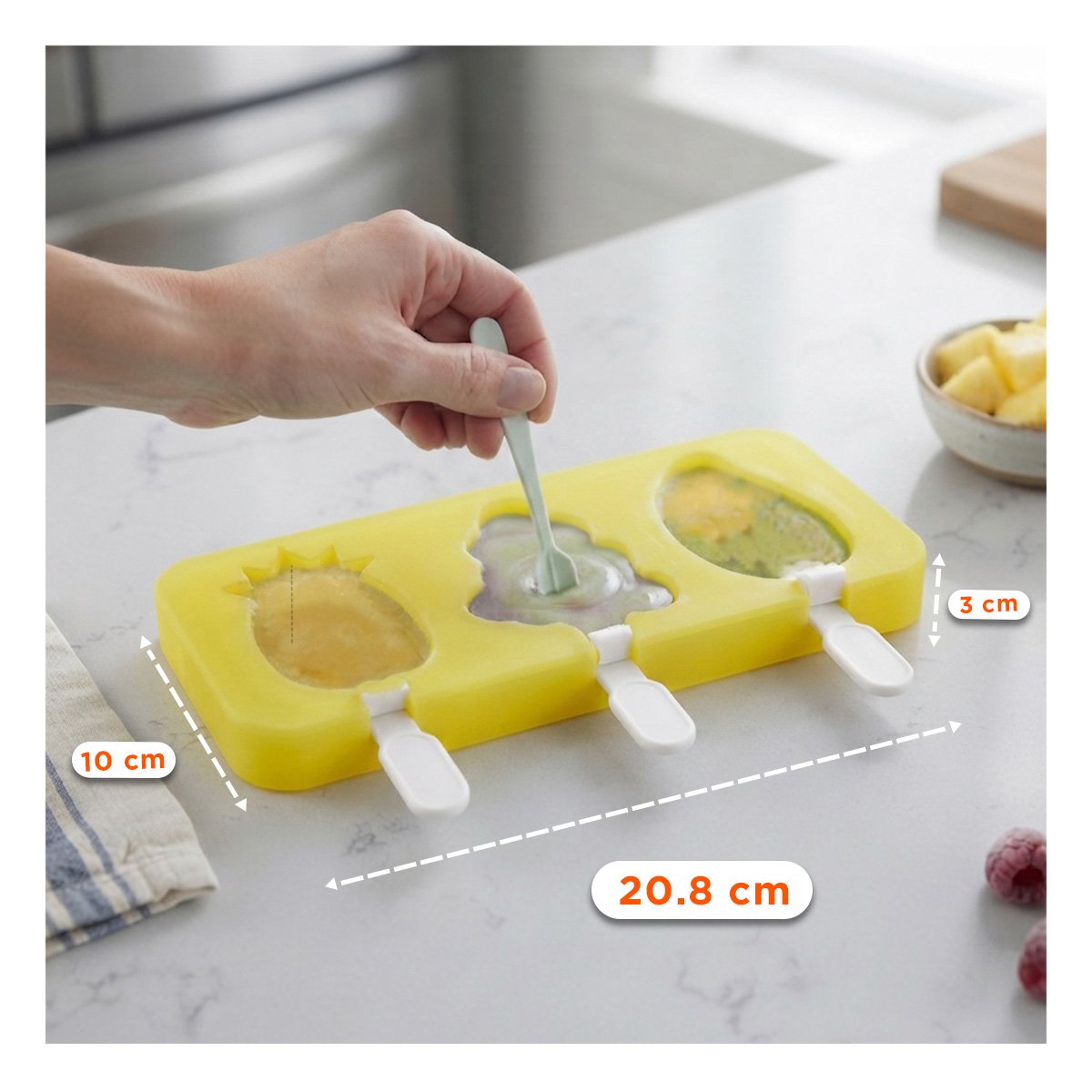PACK12 HELADERA PARA CREAR POSTRES CONGELADOS CON FRUTAS YPAPEL REGALO - 4