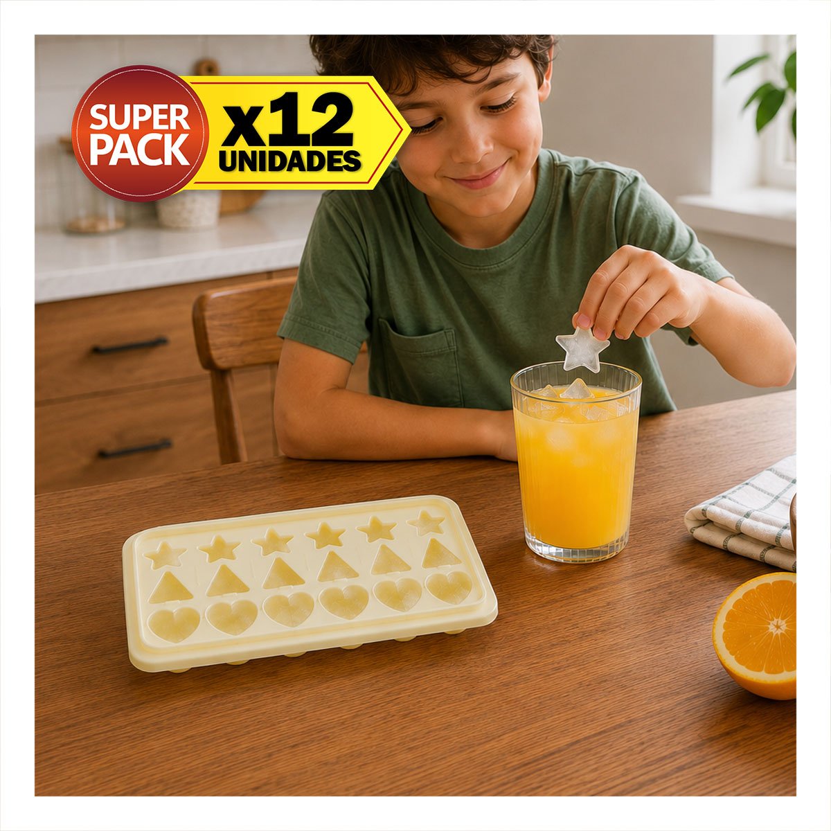 PACK12 HIELERA PARA CONGELAR HIELO CON DISEÑOS PRACTICOS YPAPEL REGALO - 1