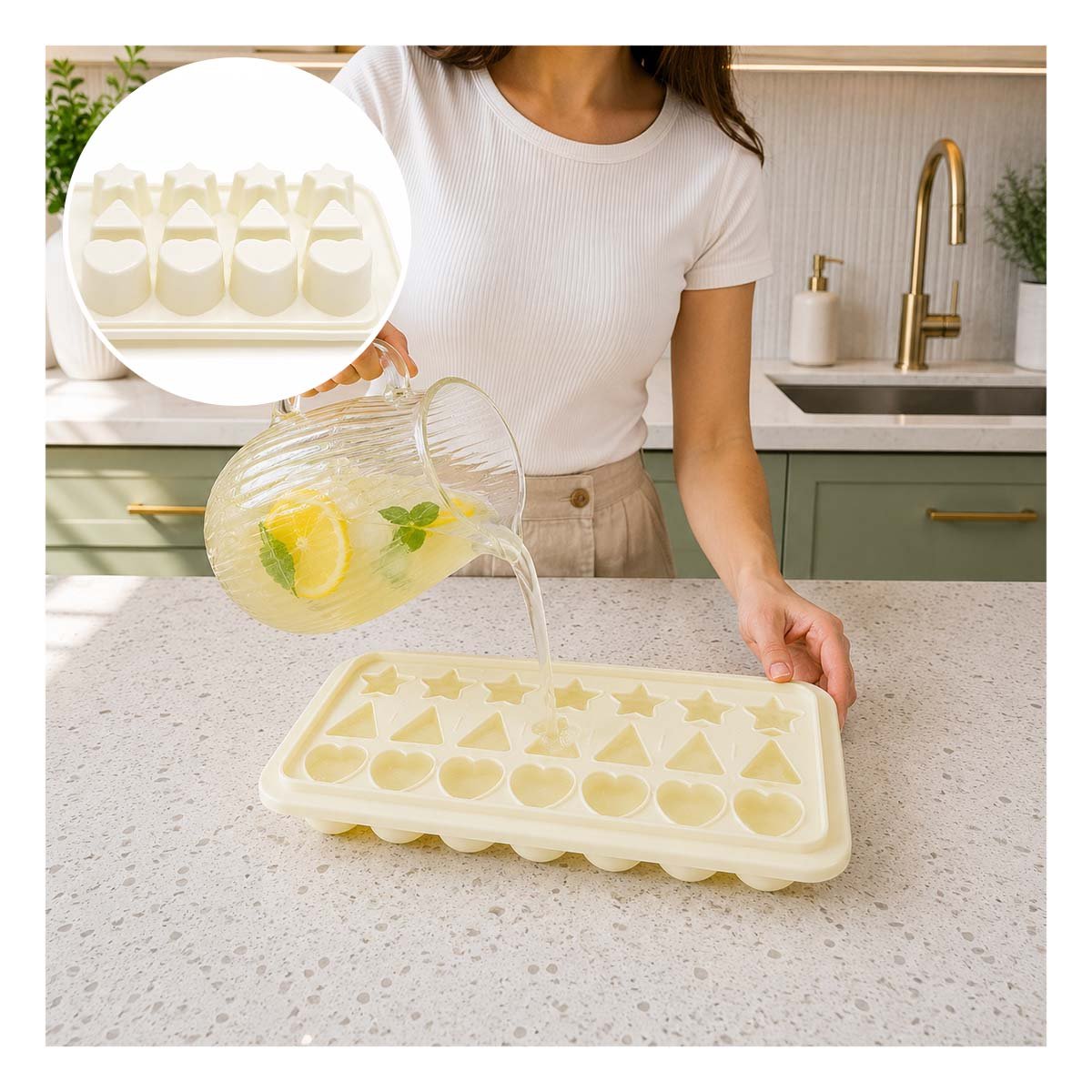 PACK6 MOLDE DE COCINA PARA PREPARAR HIELO CON DISEÑOS VARIADOS YPAPEL REGALO - 3