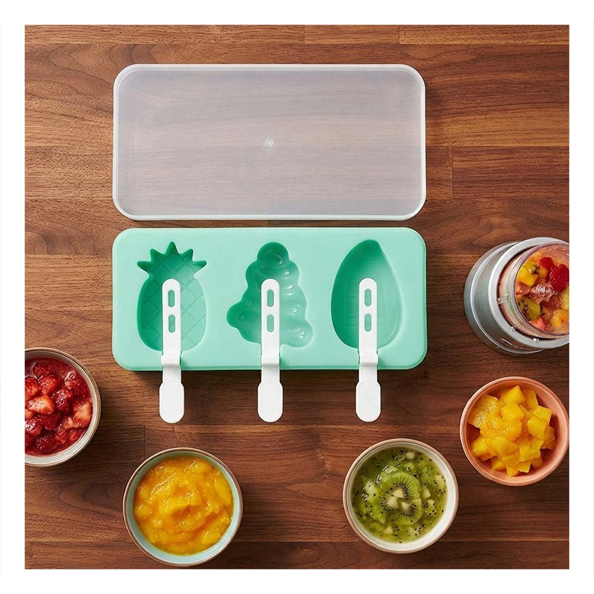 PACK4 HELADERA TRIPLE PARA PREPARAR POSTRES FRIOS CASEROS YREGALO STICKER - 3