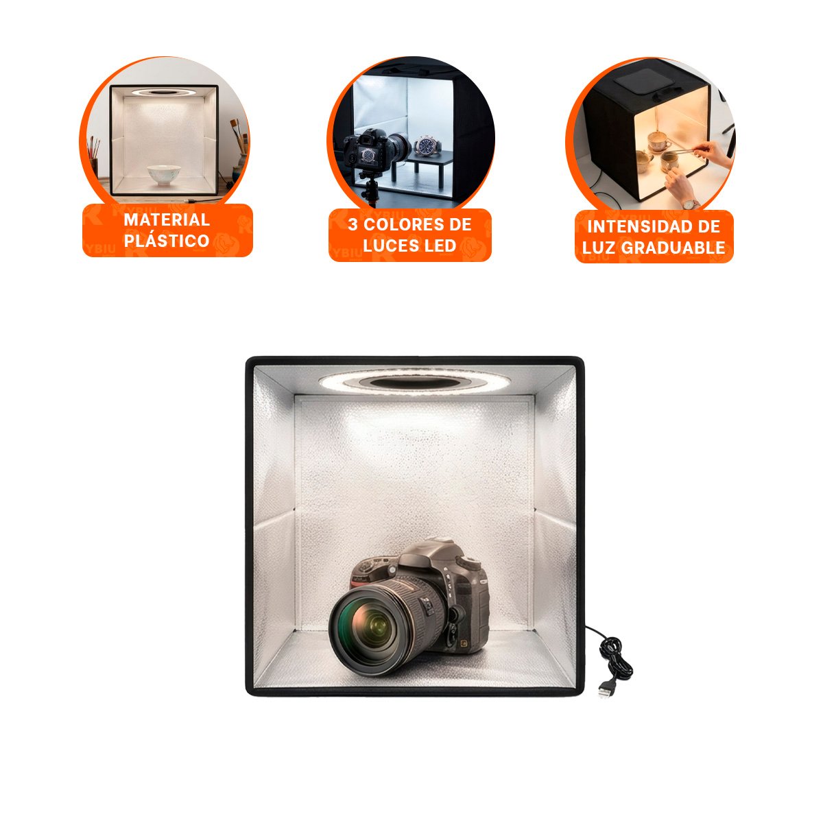 SISTEMA DE LUZ PARA FOTOGRAFIA CON FONDO BLANCO PARA FOTOS PROFESIONALES Y LIGAS REGALO - 4