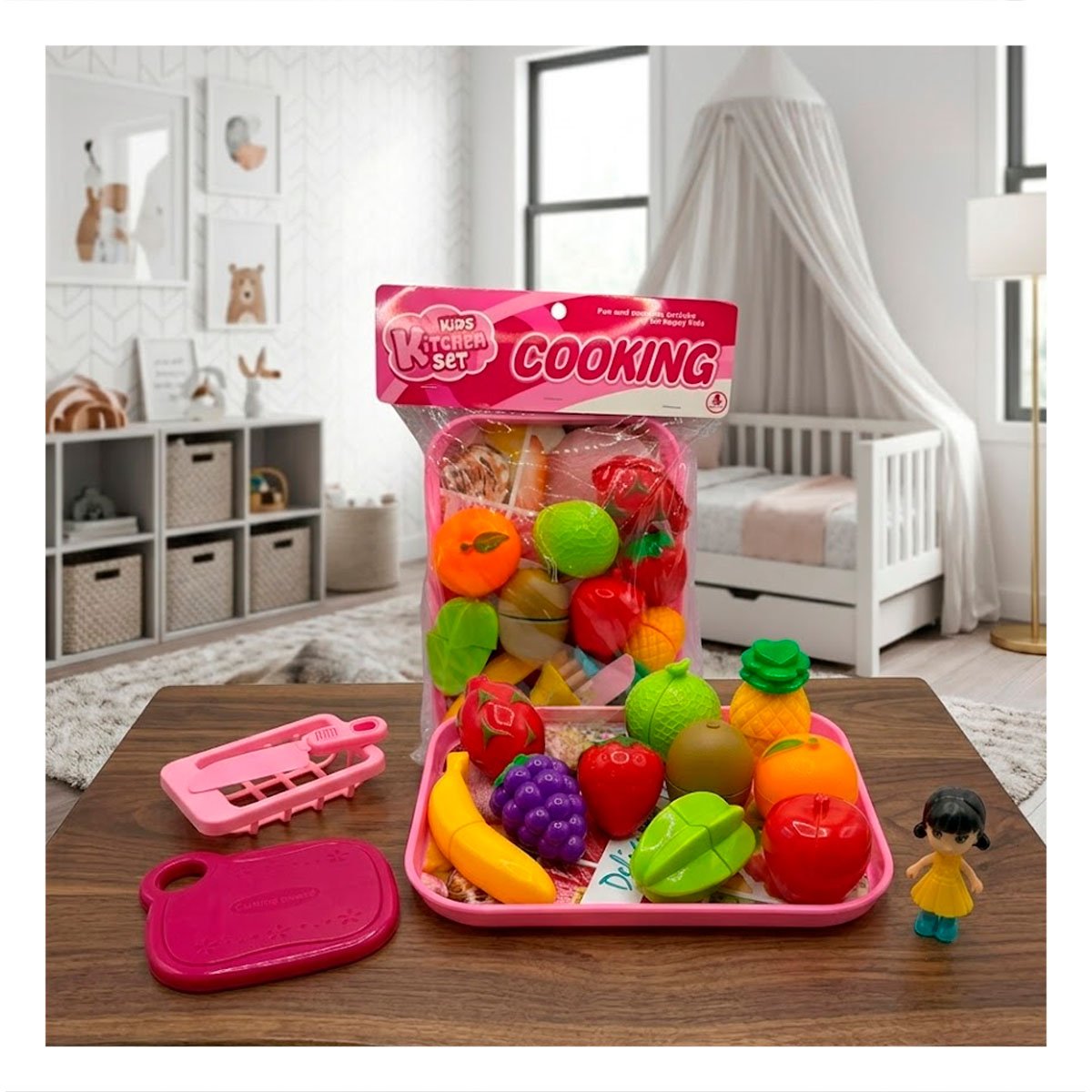 PACK6 PACK CREATIVO DE COCINA CON FRUTAS Y VERDURAS MULTICOLOR YREGALO STICKER - 3