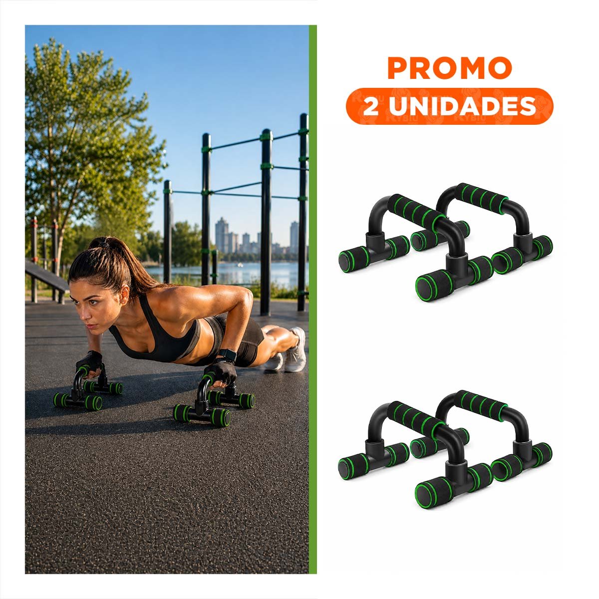 PACK2 AGARRADERAS PUSH UP EN FORMA DE C VERDE PLASTICO DE PLASTICO PARA CASA YREGALO STICKER - 1