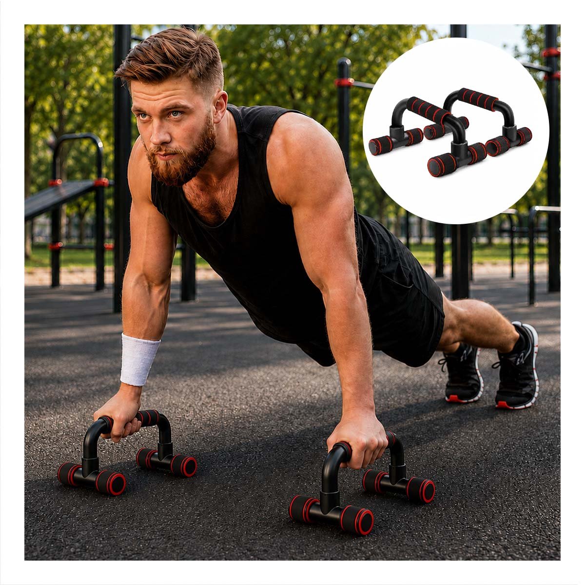 PACK6 MANIJAS PUSH UP EN FORMA DE C ROJO PLASTICO CON DISENO DE CASA PARA USAR YPAPEL REGALO - 3