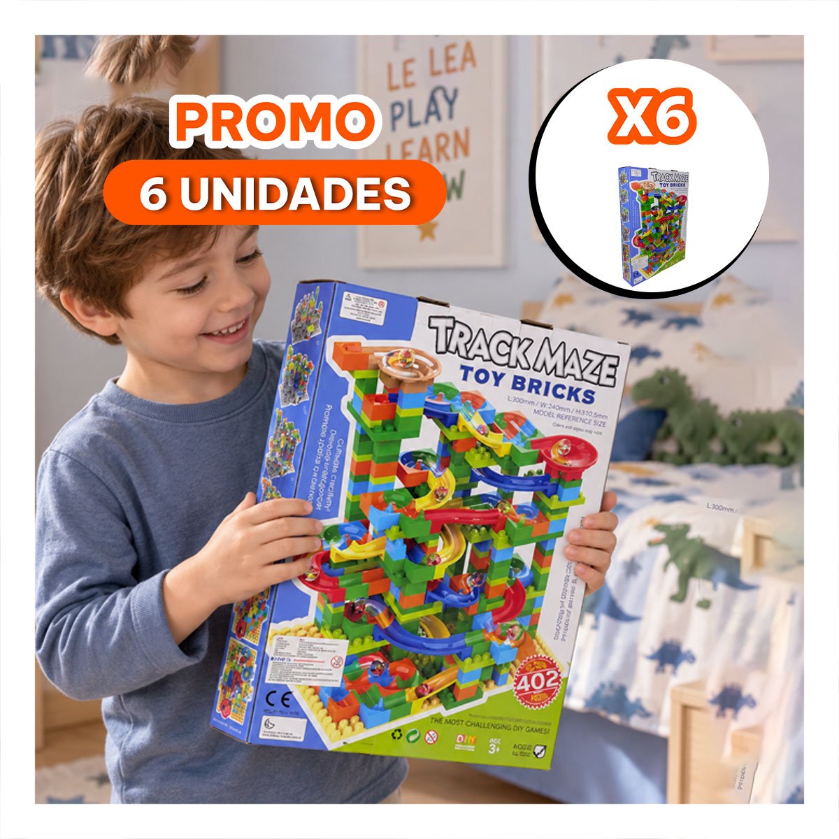 PACK6 KIT DE CANICAS DE 402 PIEZAS MULTICOLOR PARA NINOS CON JUEGO CREATIVO YREGALO STICKER - 1