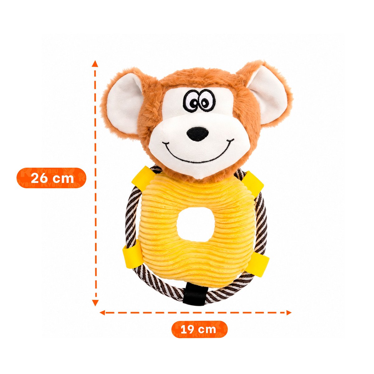 MUNECO DECORATIVO MONO ARO MARRON PARA DORMITORIO INFANTIL Y AMBIENTE ACOGEDOR Y PAPEL REGALO - 2