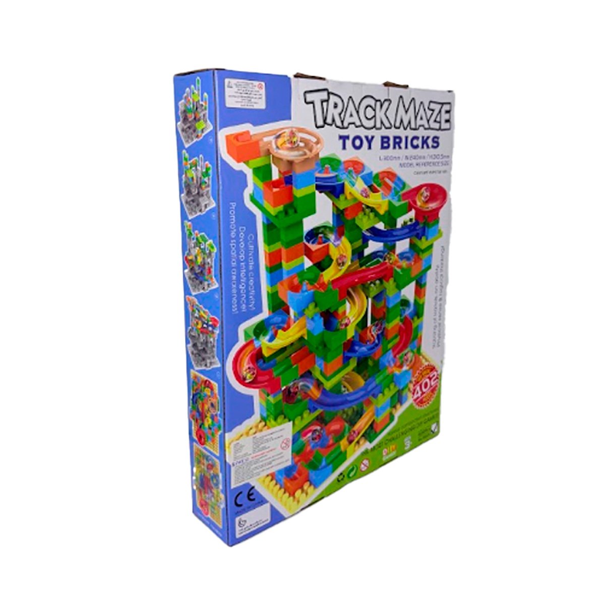JUEGO DE CANICAS DE 402 PIEZAS MULTICOLOR PARA NINOS CON BLOQUES DE CONSTRUCCION Y LIGAS REGALO - 1